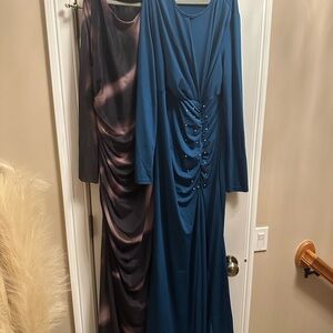 Green Long Sleeve Cowl Neck Gown for Wedding Guests
Bundle